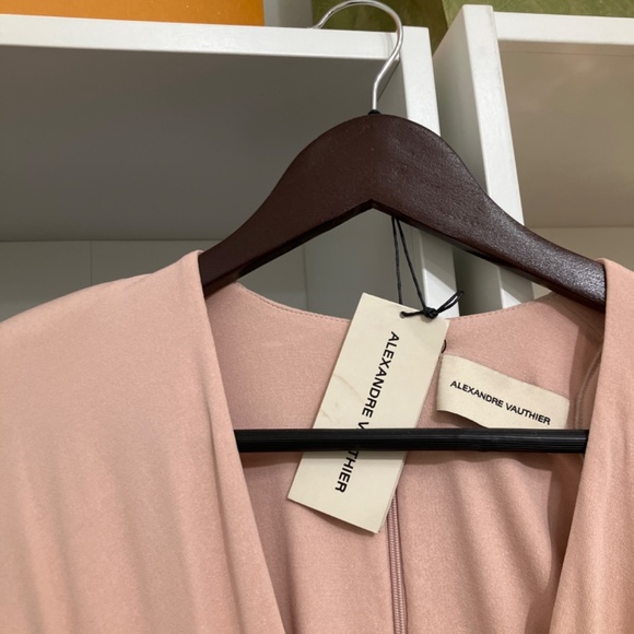 Alexandre Vauthier long pink v neck dress - Picture 2 of 7